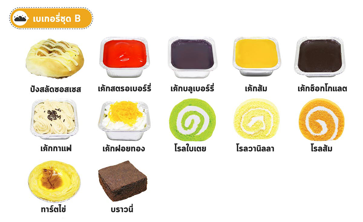 เมนูเบเกอรี่ ชุด B เมนูเบเกอรี่ ชุด B